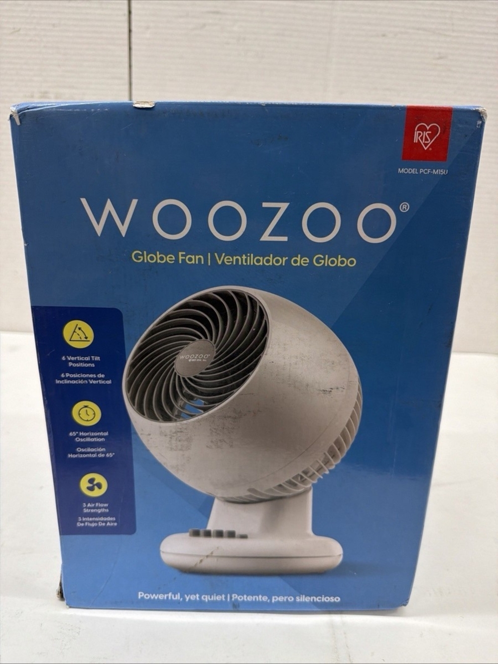 WOOZOO White Globe Fan — Compact Quiet Air Circulation